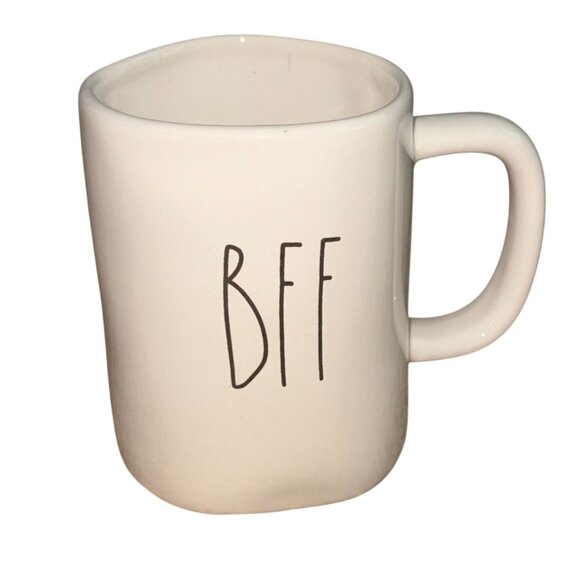 Rae Dunn BFF Artisan Collection by Magenta Large White Coffee / Tea Mug 18 oz - Picture 1 of 4